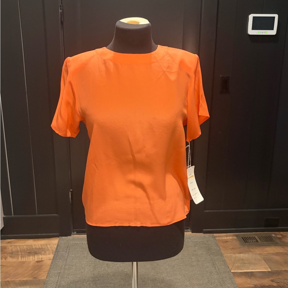 Vintage Deadstock Anna and Frank Orange Silk Blouse – NWT